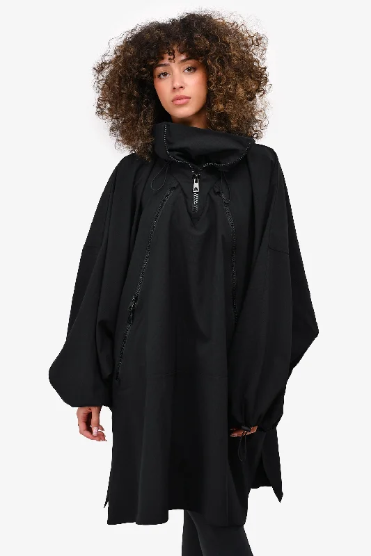 Women's Clothing Bottega Veneta Fall 2020 Black Nylon Poncho Coat Size XS-S