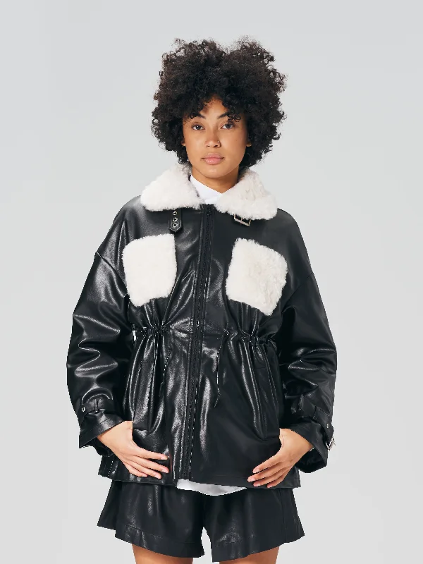 Comfortable Garments For Women 203ZR3093 Vegan Jacket