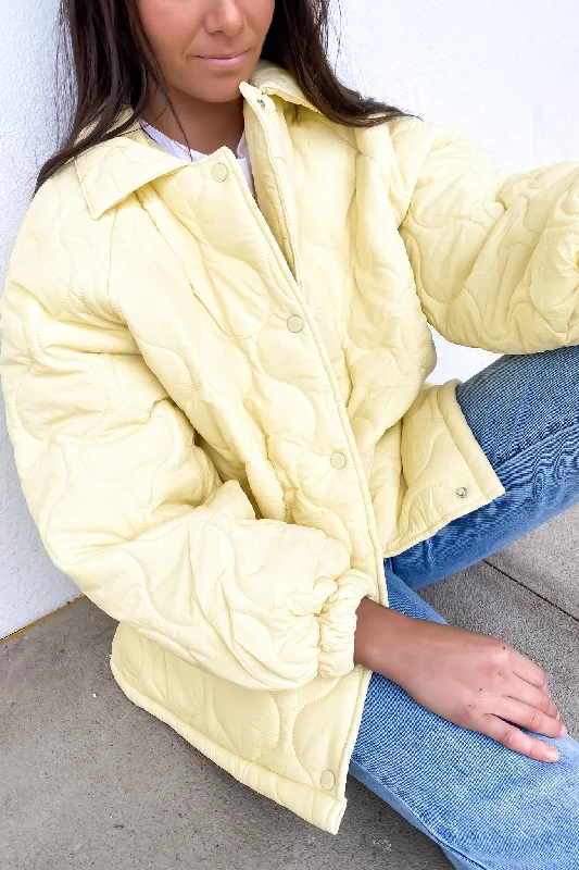 Plus-Size Women's Garments Elyse Quilted Jacket Butter