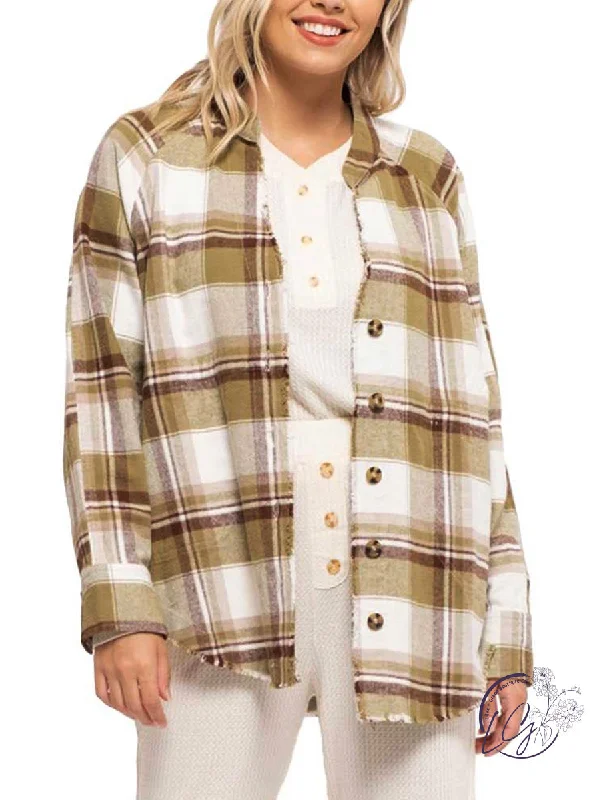 Women's Sporty Chic Clothes Curvy Button Up Jacket