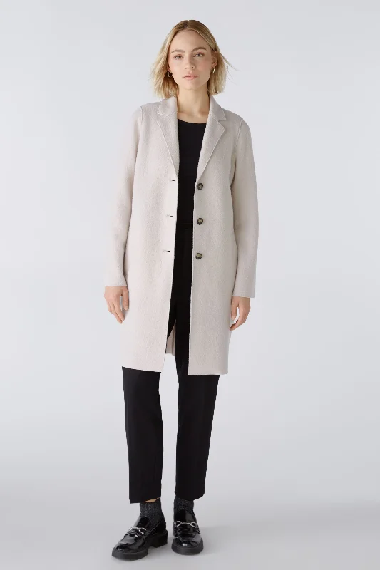 Timeless Women's Garments Wool Coat - Stone