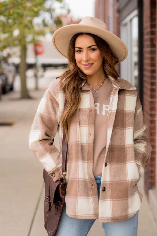 Women's Chic Outerwear Outfit Daydreamer Plaid Shacket