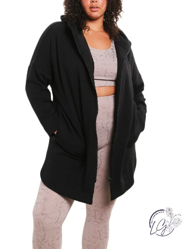 Shop Trendy And Timeless Outfits At Special Prices Curvy Hooded Longline Zip-Up Jacket Shop Trendy And Timeless Outfits At Special Prices Curvy Hooded Longline Zip-Up Jacket