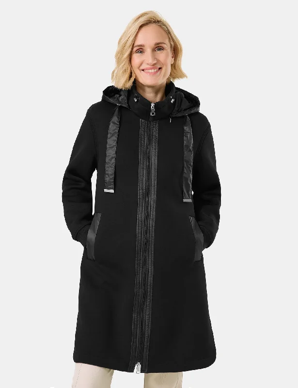 Women's Elegant Garments Coat with Detachable Hood