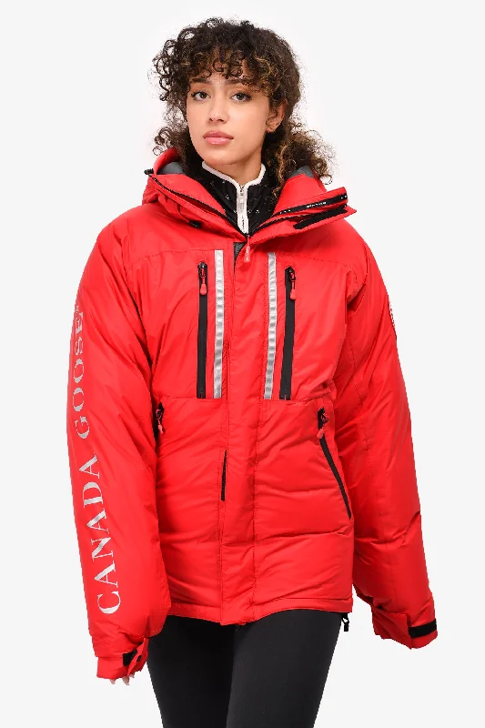 Women's Fashion Clothes Canada Goose Red Nylon 'Skreslet' Parka Jacket Size XS Mens