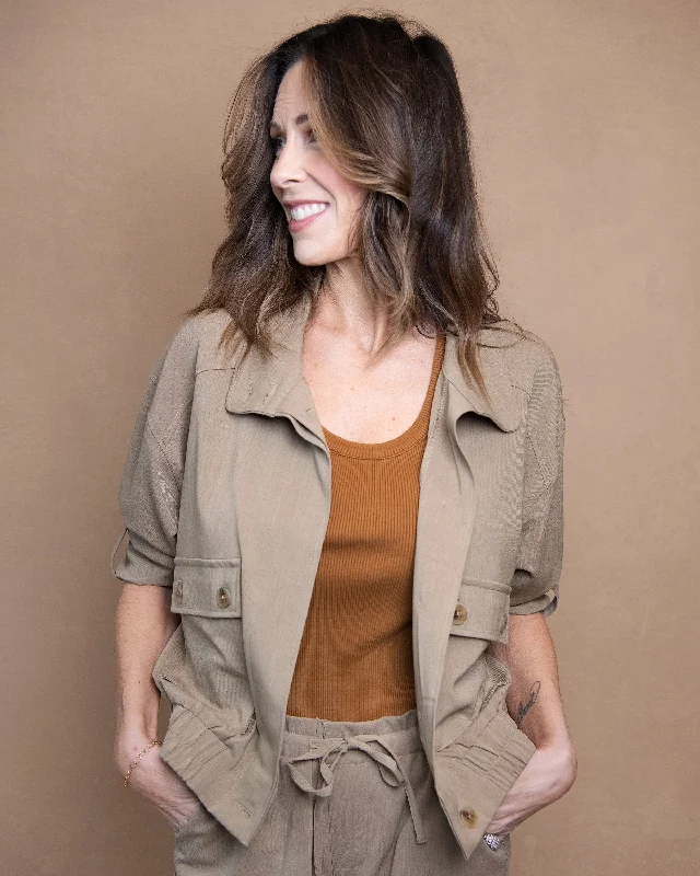 Women's Travel Outfit Set Utility Cinch Jacket