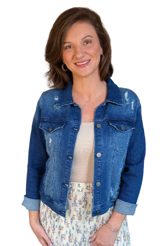 Women's Functional Outfit For Outdoor Activities Risen Very Vintage Denim Jacket