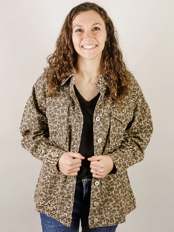 The Ultimate Fashion Sale – Stylish Looks For Less Mocha Leopard Twill Jacket