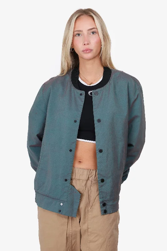 The Ultimate Fashion Sale – Stylish Looks For Less Balenciaga Blue Iridescent Bomber Jacket Size 50 Mens