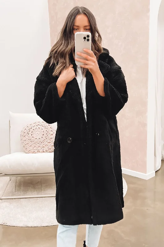 Women's Workout Garments Annastacia Coat Black