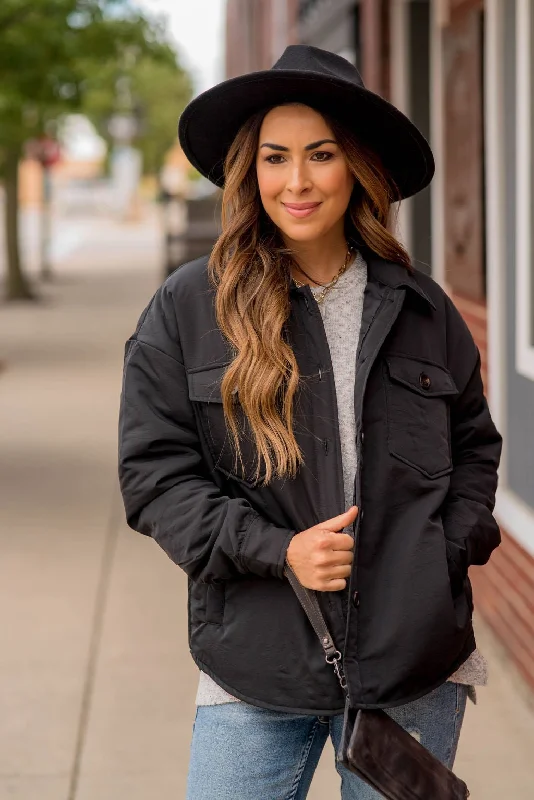 Affordable Trendy Clothes For Women Basic Puffer Shacket