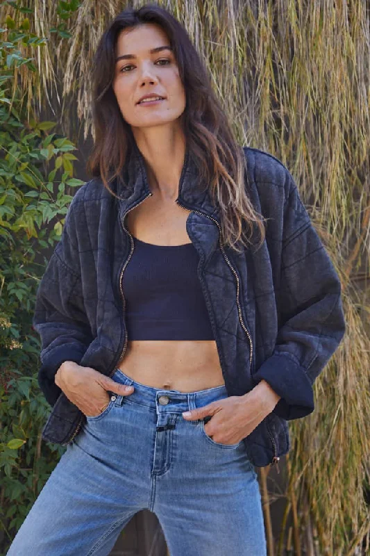 Flash Sale On Trendy Outfits – Don't Miss Out Evelyn Bomber Jacket in Charcoal | Final Sale