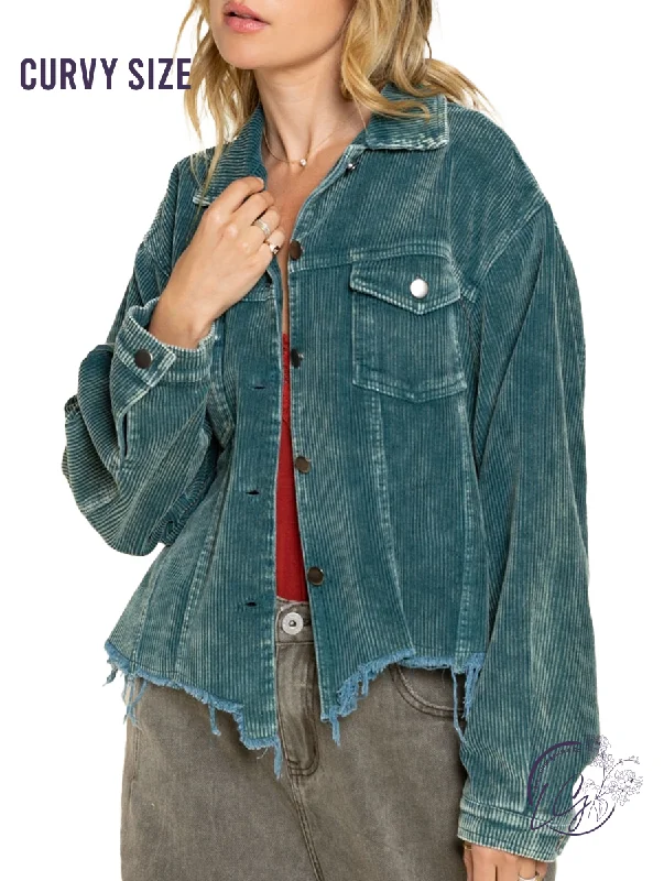 Women's Clothing Apparel Sets Curvy Just Being Me Corduroy Jacket