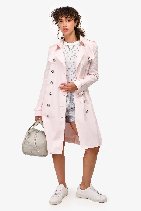 Huge Markdowns On Must-Have Fashion Essentials Burberry Baby Pink Trench Coat Size 8 US