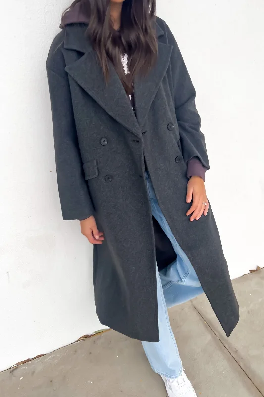 Women's Transitional Garments Zoella Coat Charcoal