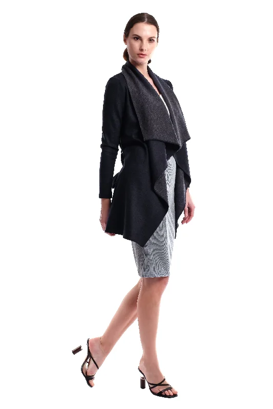 Women's Clothes And Apparel Amika Two-Way Wool Jacket (Long)