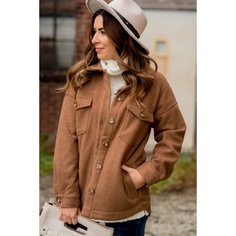 Women's Evening Clothes Pocketed Pea Coat