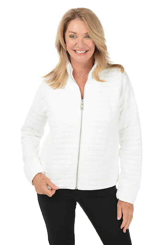 Trendy And Timeless Styles Now At Exclusive Discounts Quilted Zip-Front Jacket