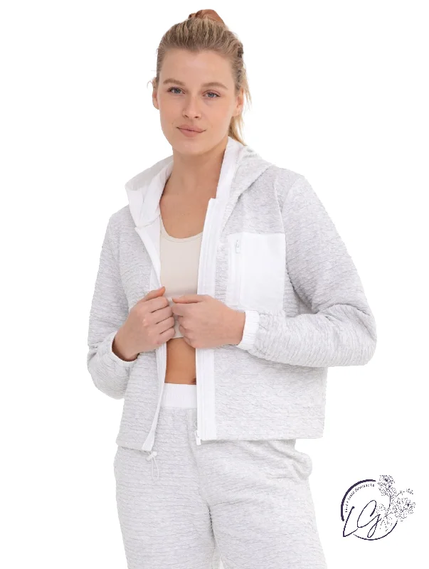 Women's Clothing For Work Texture Trend Zip-Up