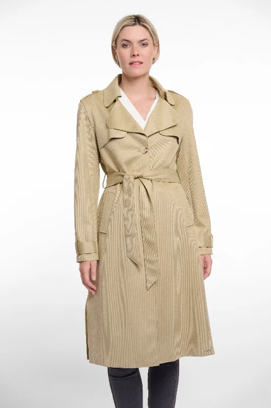 Women's Athletic Outfit Nula Trench Coat - Camel