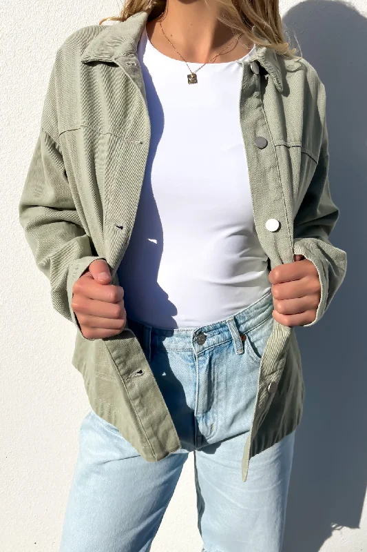Women's Clothes For Outdoor Events Luisa Denim Jacket Sage