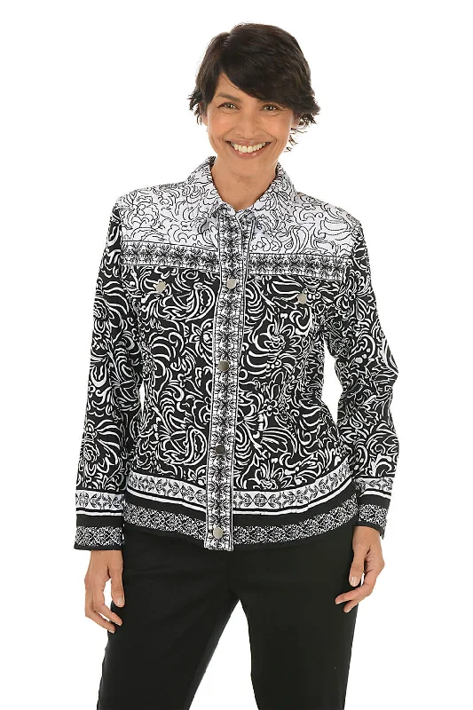 Women's Evening Clothing Petite Monochrome Moment Embroidered Jacket