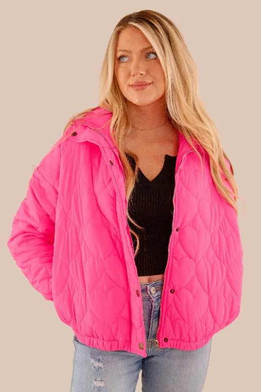 Women's Professional Clothes The Shape Of My Heart Puffer Jacket