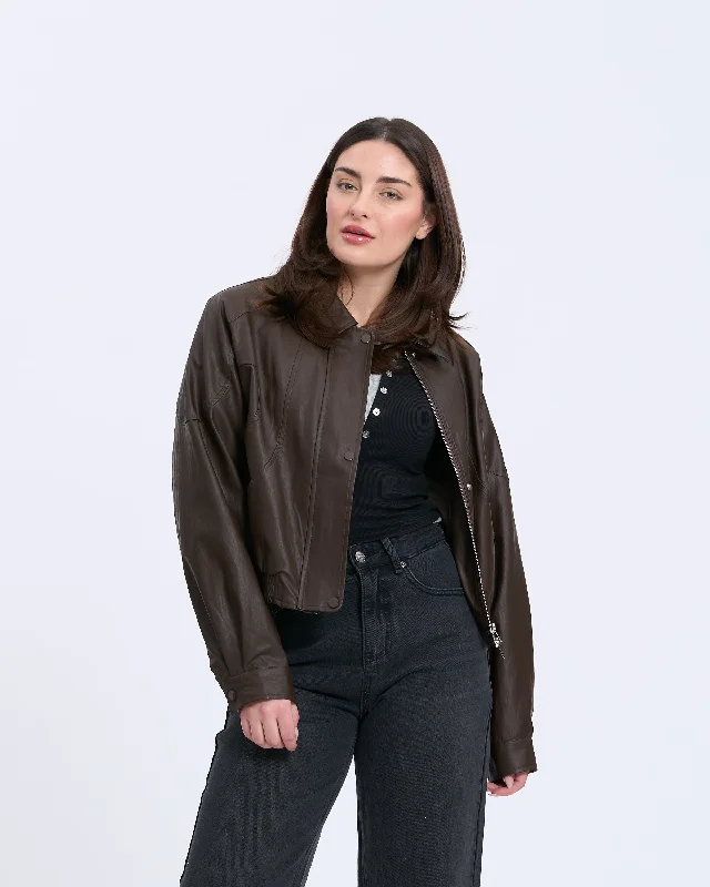 Women's Evening Outfit 35375 Vegan Leather Jacket