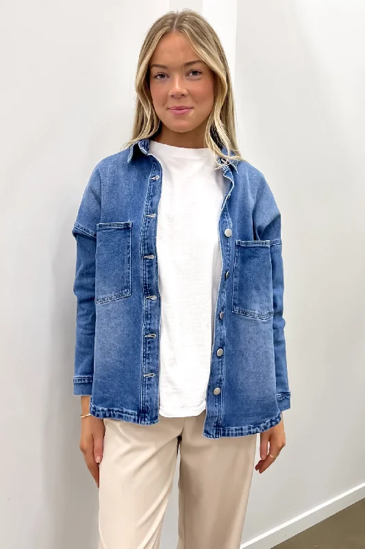 Women's High-End Clothing Jasmine Denim Jacket 80 Vintage Wash