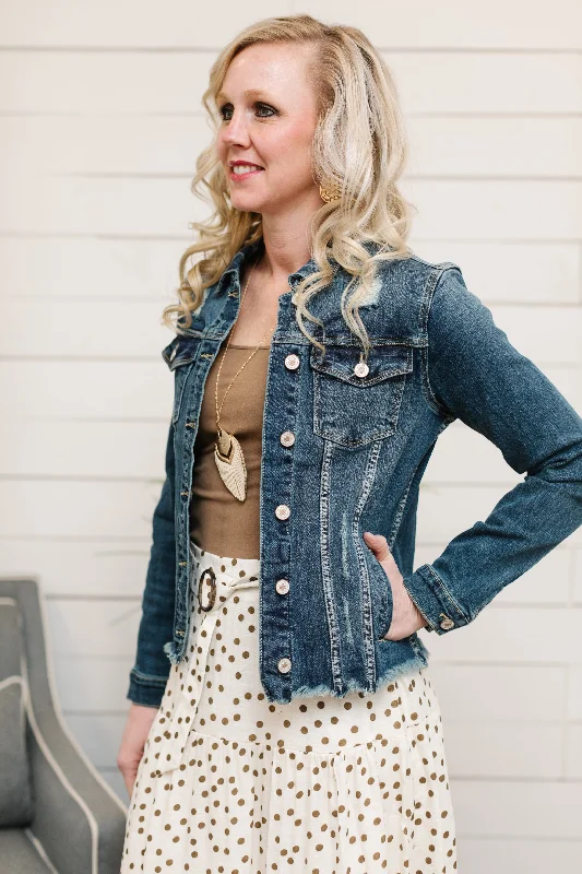 Timeless Women's Clothes Dark Denim Kancan Jean Jacket
