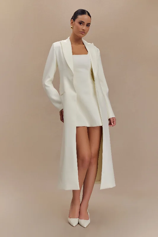 Formal Garments For Women Caviar Suiting Coat - Ivory