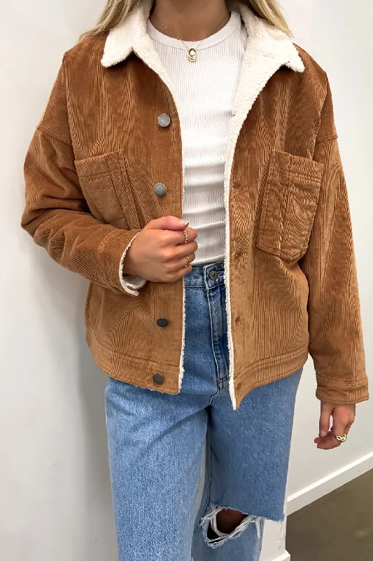 Women's Vintage-Inspired Clothing Huntley Cord Jacket Tan