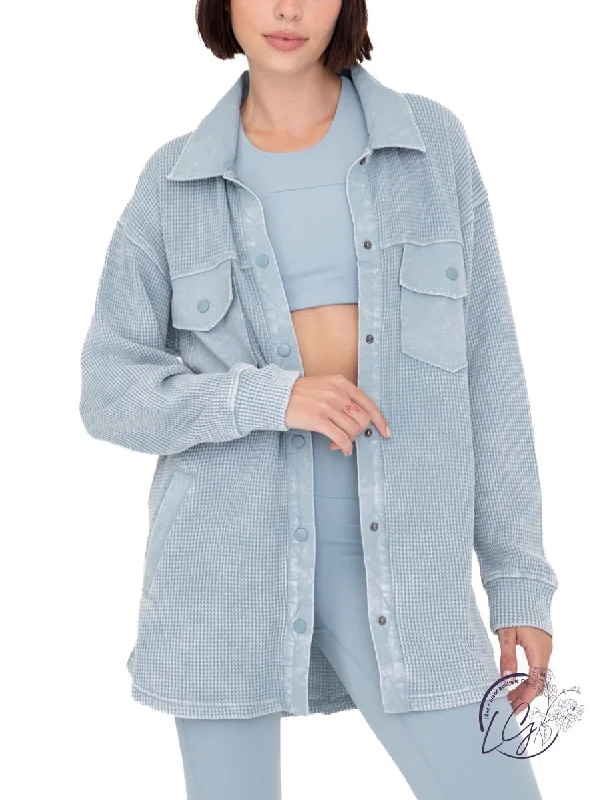 Trendy Outfits At Exclusive Discounts – Don't Miss Out Stone Craft Mineral-Washed Jacket