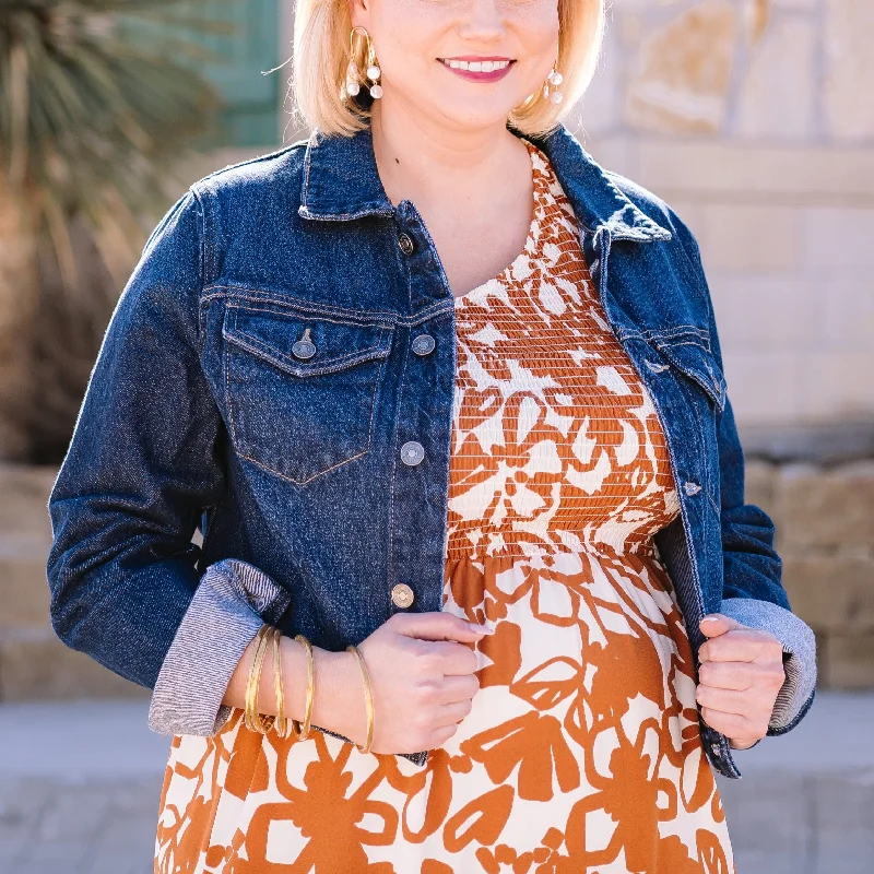 Don't Miss Out – Your Favorite Fashion Pieces On Sale Grenada Dark Crop Denim Jacket