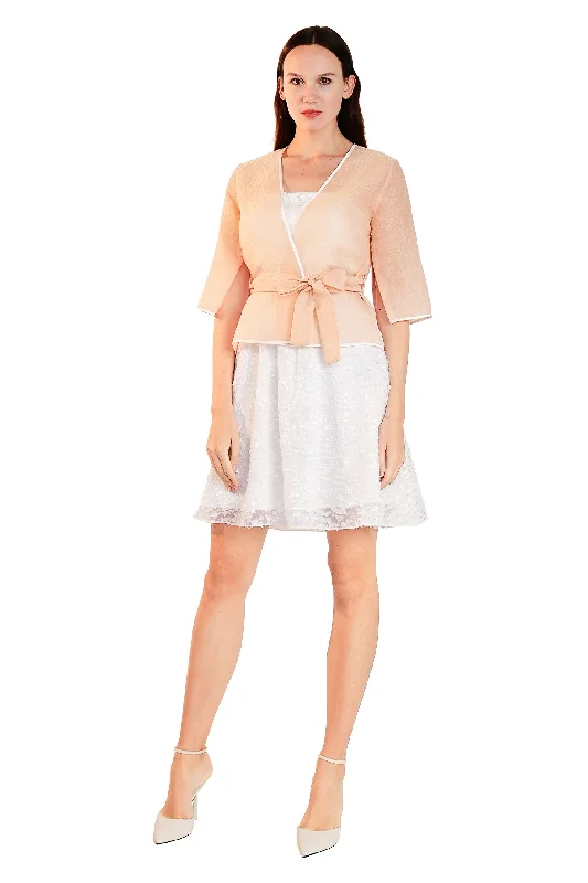 Luxury Women's Clothes Serina Silk Organza Open Sleeves Jacket