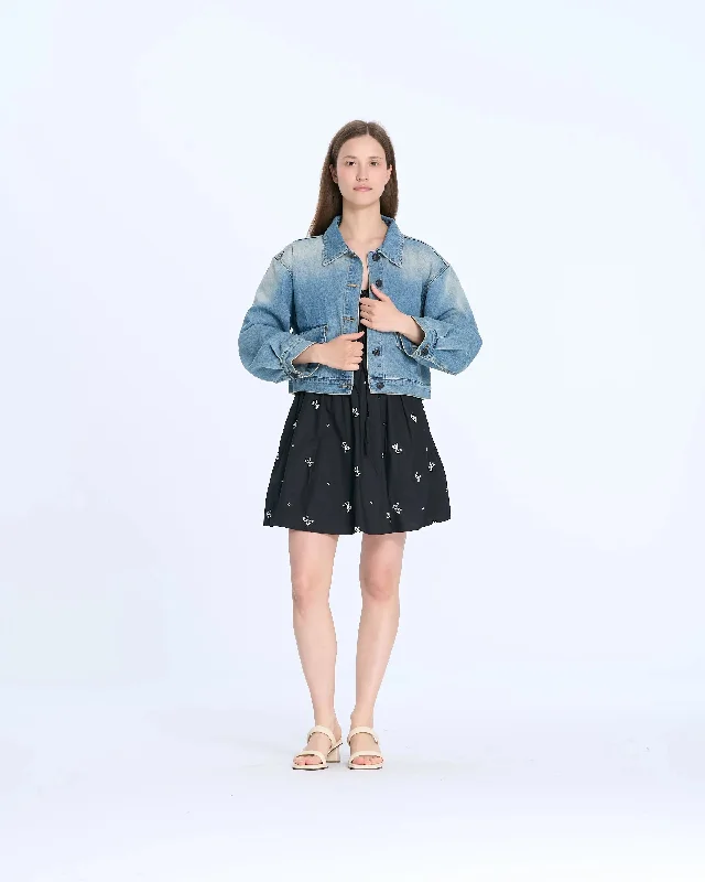 Timeless Women's Apparel S0386 Cropped Denim Jacket