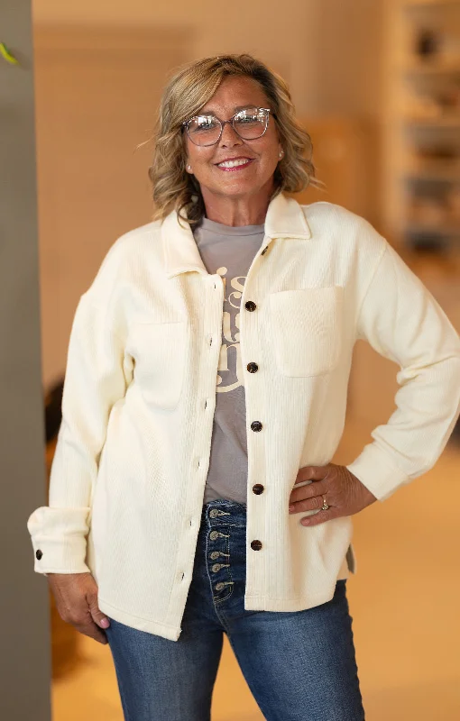 Women's Plus-Size Apparel EMERIE RIBBED JACKET 2 COLOR OPTIONS