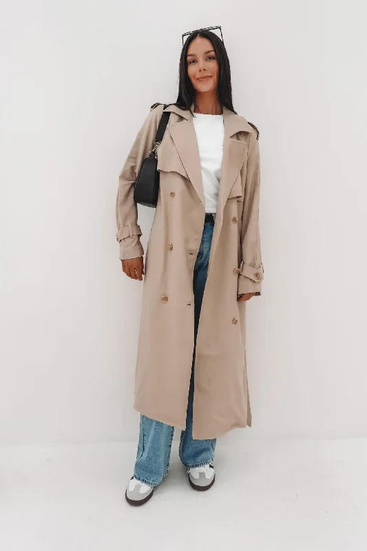 Women's Charming Outfit For Events Toledo Trench Coat Bone