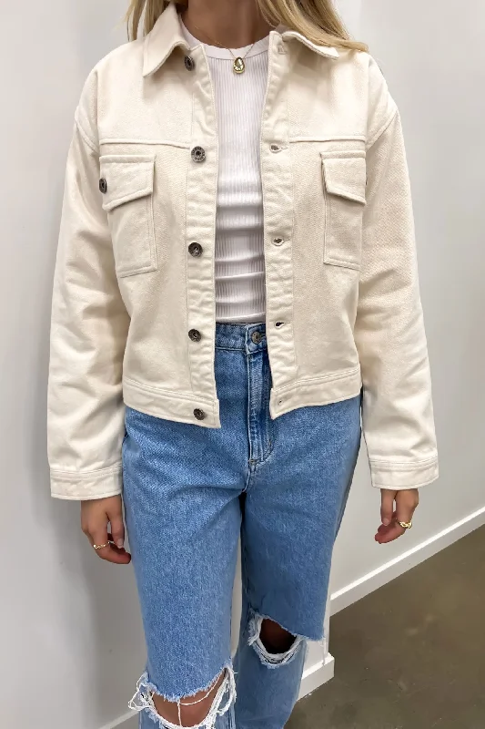 Sustainable Women's Clothes Dove Cropped Jacket Beige