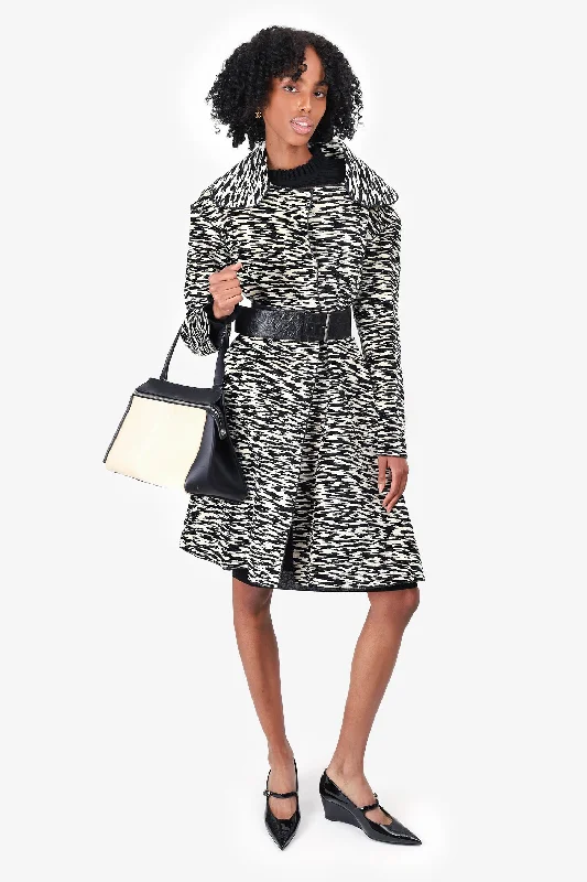Women's Chic Apparel Giambattista Valli Black/White Pleated Jacket Size XXS
