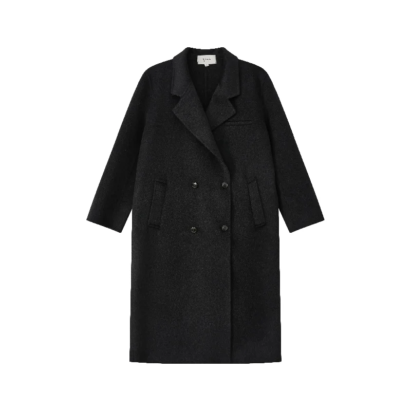 Women's Relaxed Outfit 1334D Long Wool Coat