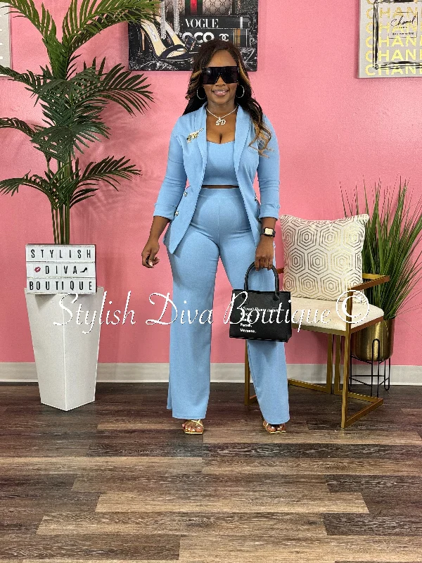 Refresh Your Wardrobe With Our Fashion Deals Bossy 3pc Jacket Set up to 3XL (Light Blue) Refresh Your Wardrobe With Our Fashion Deals Bossy 3pc Jacket Set up to 3XL (Light Blue)