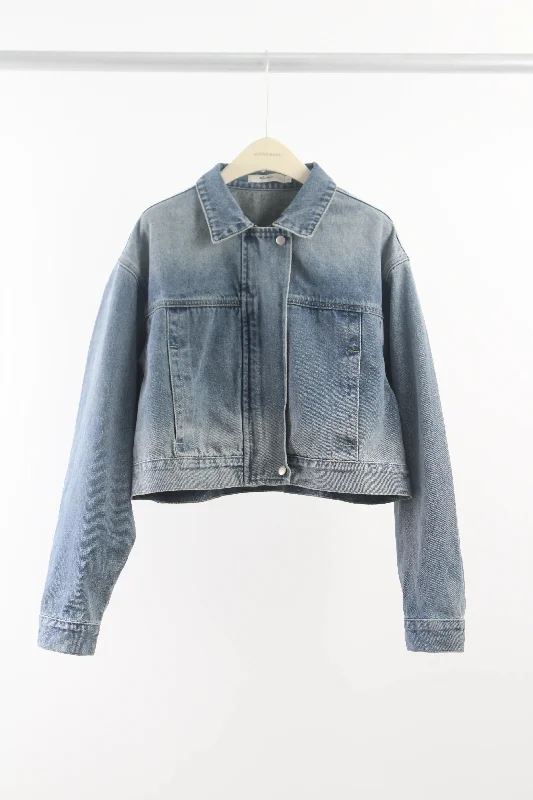 Women's Professional Apparel S0371 Cropped Denim Jacket