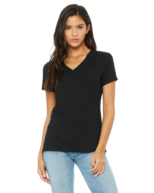 Women's Formal Event Clothing Bella + Canvas Ladies' Relaxed Heather CVC Jersey V-Neck T-Shirt: Where Comfort Meets Style