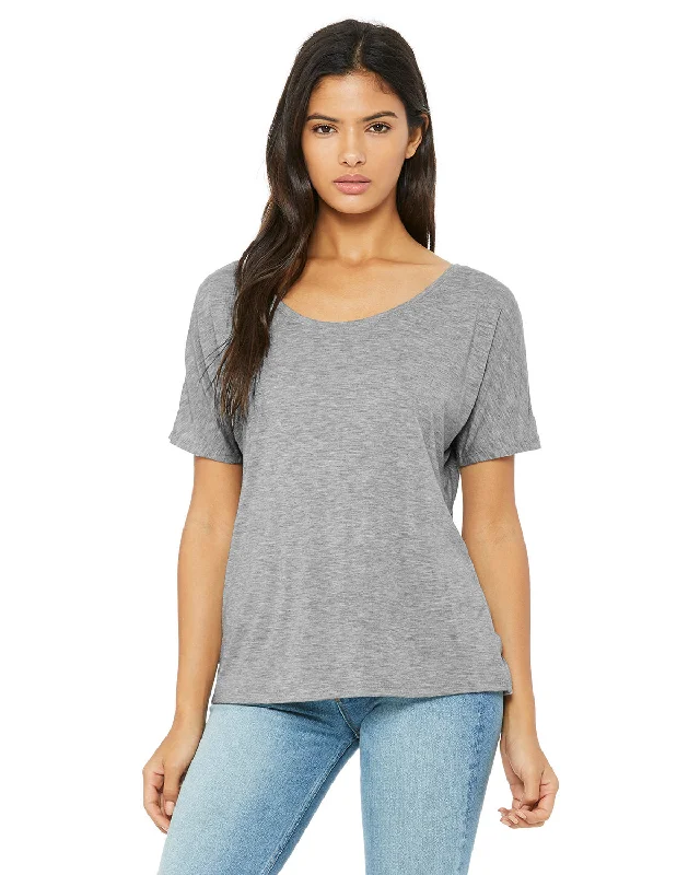 Casual Chic Clothing For Women Bella + Canvas Ladies' Slouchy Scoop-Neck T-Shirt: Effortless Comfort and Relaxed Style