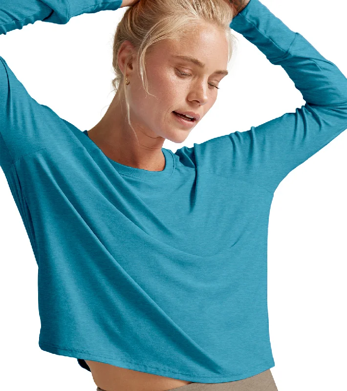 Everyday Fashion Beyond Yoga Featherweight Spacedye Daydreamer Pullover Cali Blue Heather