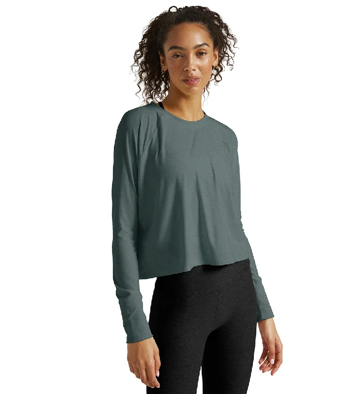 Style Upgrade Beyond Yoga Featherweight Spacedye Daydreamer Pullover Storm Heather