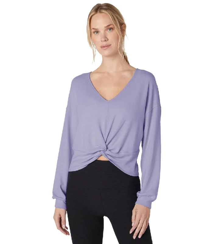 Trendy Styles Beyond Yoga Twist Up Reversible Pullover