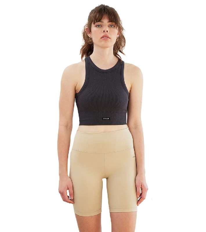 Holiday Discount Cream Yoga Rumi Tank Top Faded Black