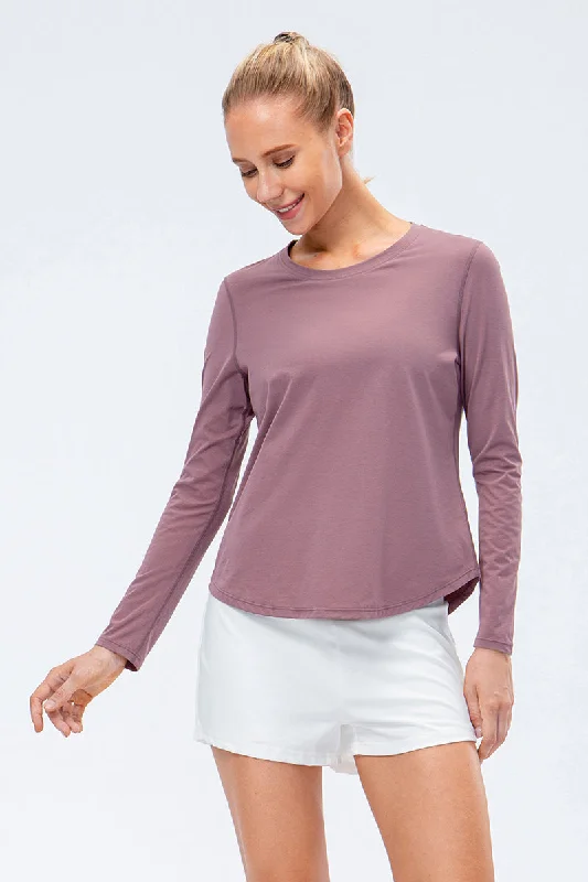 Chic Trend Collection Crew Neck Long Sleeve T-Shirt